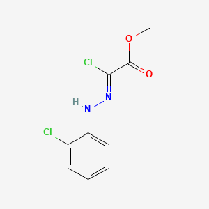 molecular formula C9H8Cl2N2O2 B1313000 Acetic acid, chloro((2-chlorophenyl)hydrazono)-, methyl ester CAS No. 82417-83-2
