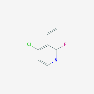 molecular formula C7H5ClFN B13130040 4-Chloro-3-ethenyl-2-fluoropyridine 