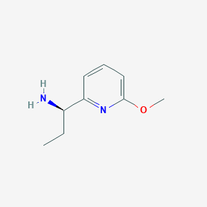 molecular formula C9H14N2O B13130062 (R)-1-(6-Methoxypyridin-2-yl)propan-1-amine 