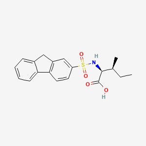 molecular formula C19H21NO4S B13130149 N-(9H-Fluorene-2-sulfonyl)-L-isoleucine CAS No. 56211-82-6