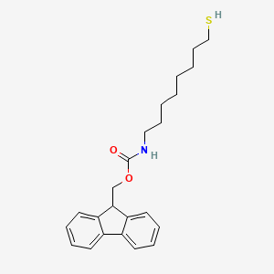 molecular formula C23H29NO2S B13130195 (9H-Fluoren-9-yl)methyl (8-sulfanyloctyl)carbamate CAS No. 478691-25-7