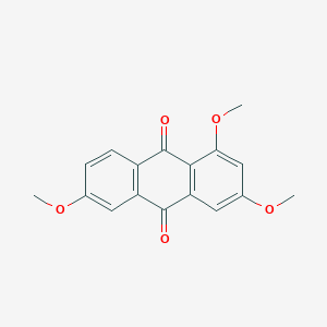 molecular formula C17H14O5 B13130199 9,10-Anthracenedione, 1,3,6-trimethoxy- CAS No. 63878-55-7