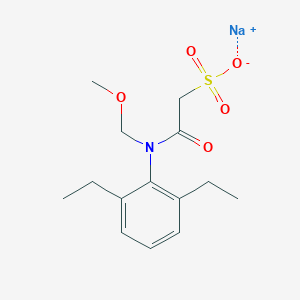 molecular formula C14H20NNaO5S B131302 Sodium 2',6'-diethyl-N-methoxymethyl-2-sulfoacetanilide CAS No. 140939-15-7