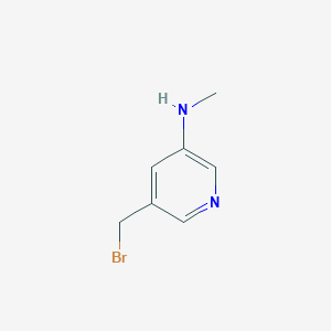molecular formula C7H9BrN2 B13130274 5-(Bromomethyl)-N-methyl-3-pyridinamine 