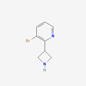 molecular formula C8H9BrN2 B13130322 2-(Azetidin-3-yl)-3-bromopyridine 