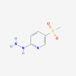 B1313033 2-Hydrazino-5-(methanesulfonyl)-pyridine CAS No. 343629-61-8