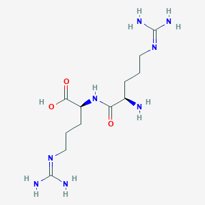 molecular formula C12H26N8O3 B13130521 (S)-2-((R)-2-Amino-5-guanidinopentanamido)-5-guanidinopentanoicacid 