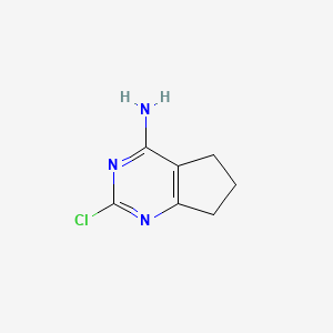 molecular formula C7H8ClN3 B1313054 2-chloro-5H,6H,7H-cyclopenta[d]pyrimidin-4-amine CAS No. 76780-97-7