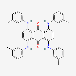 molecular formula C42H36N4O2 B13130574 1,4,5,8-Tetrakis(3-methylanilino)anthracene-9,10-dione CAS No. 119379-80-5