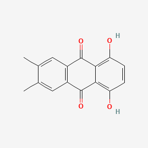 molecular formula C16H12O4 B13130593 1,4-Dihydroxy-6,7-dimethylanthracene-9,10-dione CAS No. 3056-98-2