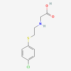 molecular formula C10H12ClNO2S B1313062 甘氨酸, N-[2-[(4-氯苯基)硫代]乙基]- CAS No. 53492-40-3