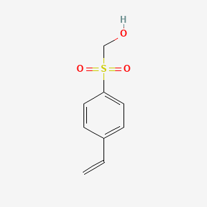 molecular formula C9H10O3S B13130812 Methanol,1-[(4-ethenylphenyl)sulfonyl]- 