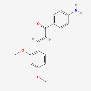 molecular formula C17H17NO3 B1313082 (2E)-1-(4-Aminophenyl)-3-(2,4-dimethoxyphenyl)-prop-2-EN-1-one CAS No. 807642-56-4