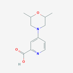 molecular formula C12H16N2O3 B13130823 4-(2,6-Dimethylmorpholino)picolinicacid 