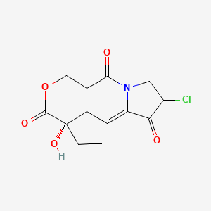 molecular formula C13H12ClNO5 B1313083 (4S)-7-chloro-4-ethyl-4-hydroxy-7,8-dihydro-1H-pyrano[3,4-f]indolizine-3,6,10(4H)-trione CAS No. 748799-31-7