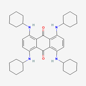 molecular formula C38H52N4O2 B13130914 9,10-Anthracenedione, 1,4,5,8-tetrakis(cyclohexylamino)- CAS No. 28634-38-0