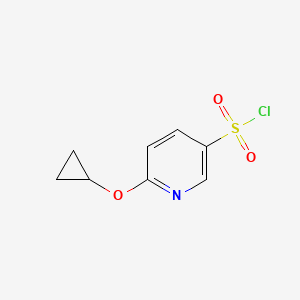 molecular formula C8H8ClNO3S B13130946 6-Cyclopropoxypyridine-3-sulfonylchloride 