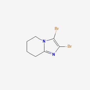 molecular formula C7H8Br2N2 B1313095 2,3-Dibromo-5,6,7,8-tetrahydroimidazo[1,2-a]pyridine CAS No. 156817-73-1