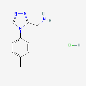 molecular formula C10H13ClN4 B13131009 [4-(4-methylphenyl)-1,2,4-triazol-3-yl]methanamine;hydrochloride 