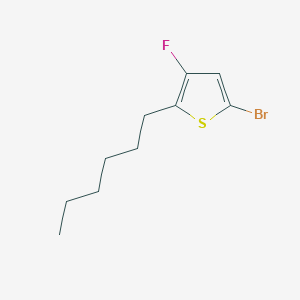 molecular formula C10H14BrFS B13131014 5-Bromo-3-fluoro-2-hexylthiophene 