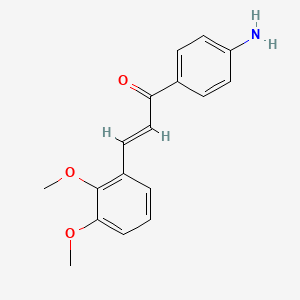 molecular formula C17H17NO3 B1313102 (2E)-1-(4-Aminophenyl)-3-(2,3-dimethoxyphenyl)-prop-2-EN-1-one CAS No. 807642-54-2