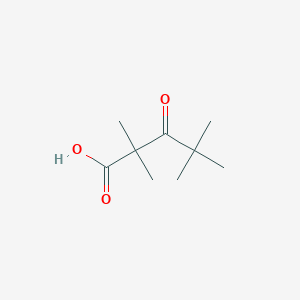 molecular formula C9H16O3 B13131066 2,2,4,4-Tetramethyl-3-oxopentanoic acid 