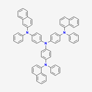 molecular formula C66H48N4 B13131104 N1-(Naphthalen-1-yl)-N4-(4-(naphthalen-1-yl(phenyl)amino)phenyl)-N4-(4-(naphthalen-2-yl(phenyl)amino)phenyl)-N1-phenylbenzene-1,4-diamine 