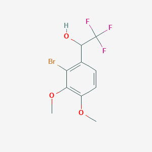 molecular formula C10H10BrF3O3 B13131123 1-(2-Bromo-3,4-dimethoxyphenyl)-2,2,2-trifluoroethanol 