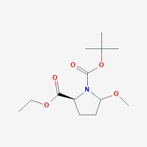 molecular formula C13H23NO5 B1313116 (2S)-1-tert-Butyl 2-ethyl 5-methoxypyrrolidine-1,2-dicarboxylate CAS No. 194594-24-6