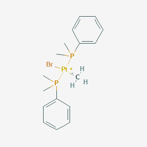 molecular formula C17H25BrP2Pt B13131174 trans-Bromobis(dimethylphenylphosphine)methyl platinum 