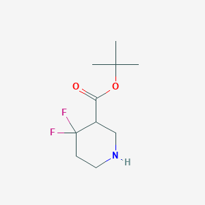molecular formula C10H17F2NO2 B13131222 tert-Butyl 4,4-difluoropiperidine-3-carboxylate 