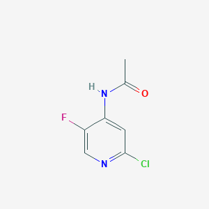 molecular formula C7H6ClFN2O B13131230 N-(2-chloro-5-fluoropyridin-4-yl)acetamide 