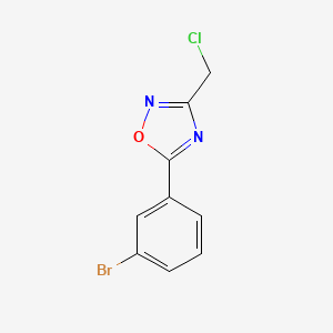 molecular formula C9H6BrClN2O B1313125 5-(3-Bromophenyl)-3-(chloromethyl)-1,2,4-oxadiazole CAS No. 657423-61-5