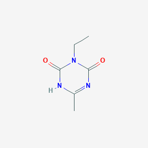 molecular formula C6H9N3O2 B13131252 3-Ethyl-6-methyl-1,3,5-triazine-2,4(1H,3H)-dione 