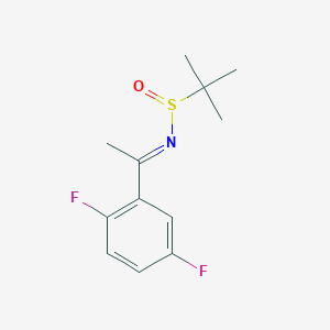 molecular formula C12H15F2NOS B13131270 (R)-N-(1-(2,5-Difluorophenyl)ethylidene)-2-methylpropane-2-sulfinamide 