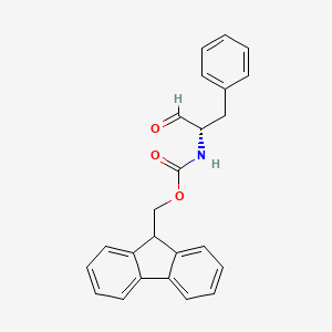 molecular formula C24H21NO3 B1313128 9H-fluoren-9-ylmethyl N-[(2S)-1-oxo-3-phenylpropan-2-yl]carbamate CAS No. 146803-43-2