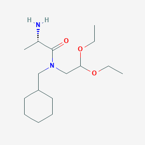 molecular formula C16H32N2O3 B13131301 (S)-2-Amino-N-(cyclohexylmethyl)-N-(2,2-diethoxyethyl)propanamide 