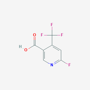 molecular formula C7H3F4NO2 B13131318 6-Fluoro-4-(trifluoromethyl)nicotinic acid 
