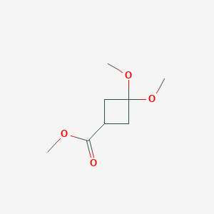 molecular formula C8H14O4 B1313132 Methyl 3,3-dimethoxycyclobutane-1-carboxylate CAS No. 98231-07-3