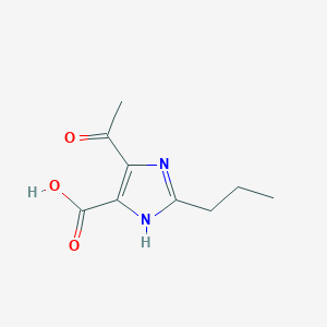 molecular formula C9H12N2O3 B1313134 4-乙酰基-2-丙基-1H-咪唑-5-羧酸 CAS No. 1025972-83-1