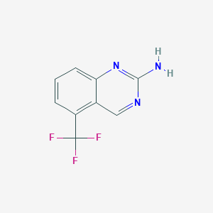 molecular formula C9H6F3N3 B1313136 5-(三氟甲基)喹唑啉-2-胺 CAS No. 190273-74-6