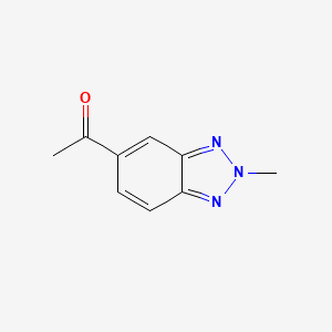 molecular formula C9H9N3O B13131364 1-(2-Methyl-2H-benzo[d][1,2,3]triazol-5-yl)ethanone 