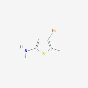 molecular formula C5H6BrNS B13131371 4-Bromo-5-methylthiophen-2-amine 