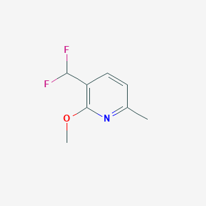 molecular formula C8H9F2NO B13131384 3-(Difluoromethyl)-2-methoxy-6-methylpyridine 