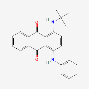 molecular formula C24H22N2O2 B13131437 1-Anilino-4-(tert-butylamino)anthracene-9,10-dione CAS No. 65270-03-3