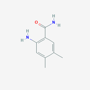 molecular formula C9H12N2O B13131455 2-Amino-4,5-dimethylbenzamide 