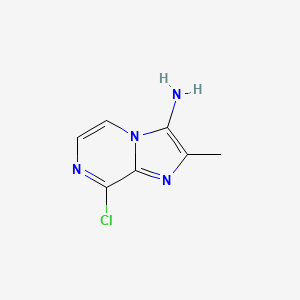molecular formula C7H7ClN4 B13131468 8-Chloro-2-methylimidazo[1,2-a]pyrazin-3-amine 