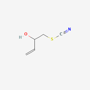 molecular formula C5H7NOS B13131486 1-Thiocyanatobut-3-en-2-ol CAS No. 79157-67-8