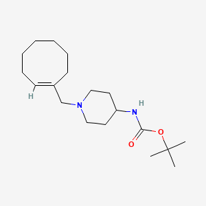 molecular formula C19H34N2O2 B1313149 [1-((E)-1-Cyclooct-1-enyl)methyl-piperidin-4-yl]-carbamic acid tert-butyl ester CAS No. 342807-58-3