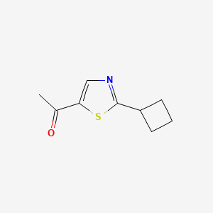 molecular formula C9H11NOS B13131521 1-(2-Cyclobutylthiazol-5-yl)ethanone 